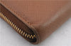 Authentic PRADA Leather Long Wallet Purse Brown 9371C