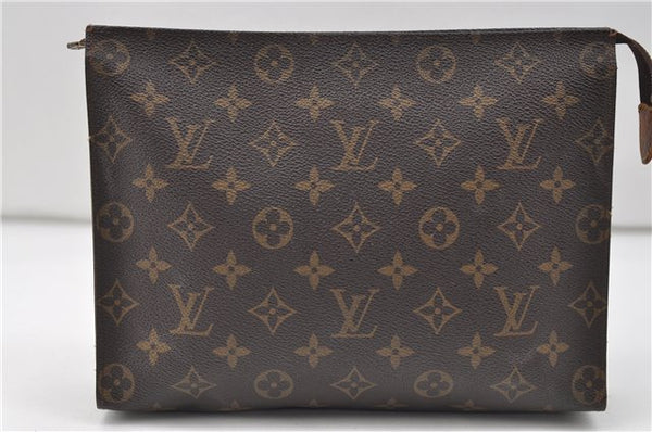Auth Louis Vuitton Monogram Poche Toilette 26 Cosmetics Pouch M47542 LV 9373D