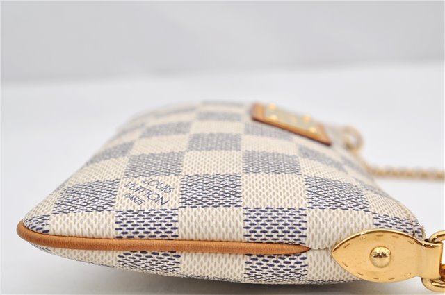 Auth Louis Vuitton Damier Azur Pochette Mira MM Accessory Pouch N60027 Box 9373E