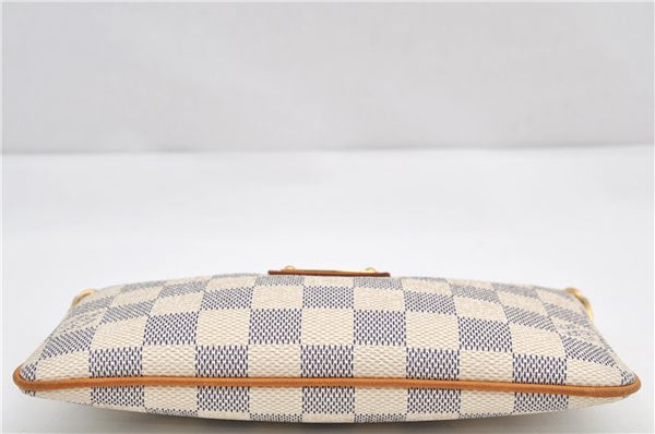 Auth Louis Vuitton Damier Azur Pochette Mira MM Accessory Pouch N60027 Box 9373E