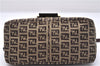 Authentic FENDI Zucchino Mamma Baguette Shoulder Bag Canvas Leather Brown 9374E