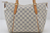 Authentic Louis Vuitton Damier Azur Totally PM Tote Bag White N41280 LV 9375E