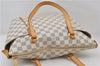 Authentic Louis Vuitton Damier Azur Totally PM Tote Bag White N41280 LV 9375E