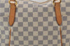 Authentic Louis Vuitton Damier Azur Totally PM Tote Bag White N41280 LV 9375E