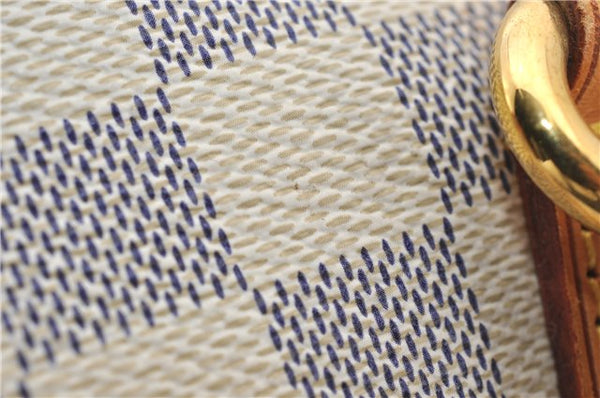 Authentic Louis Vuitton Damier Azur Totally PM Tote Bag White N41280 LV 9375E