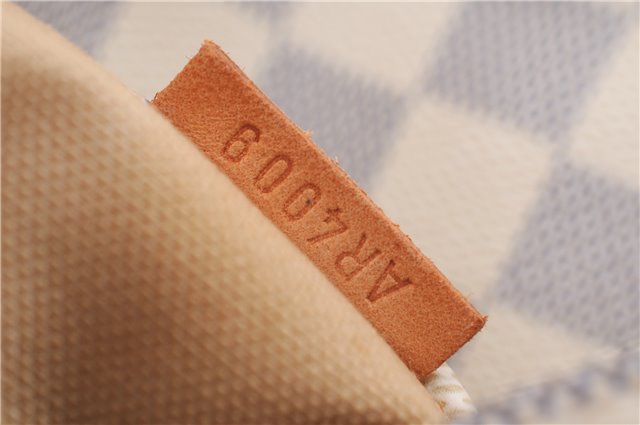 Authentic Louis Vuitton Damier Azur Totally PM Tote Bag White N41280 LV 9375E