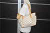 Authentic Louis Vuitton Damier Azur Totally PM Tote Bag White N41280 LV 9375E
