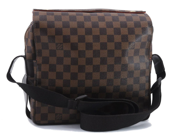 Authentic Louis Vuitton Damier Naviglio Shoulder Cross Body Bag N45255 LV 9376C
