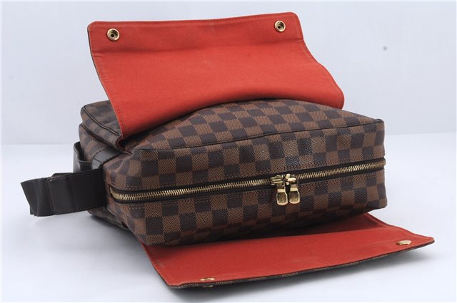 Authentic Louis Vuitton Damier Naviglio Shoulder Cross Body Bag N45255 LV 9376C