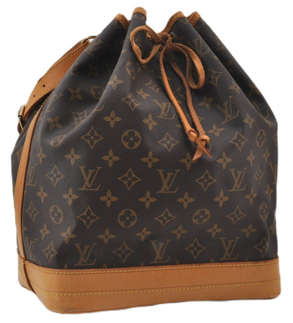 Authentic Louis Vuitton Monogram Noe Shoulder Drawstring Bag M42224 LV 9378E
