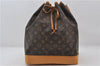 Authentic Louis Vuitton Monogram Noe Shoulder Drawstring Bag M42224 LV 9378E