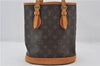 Authentic Louis Vuitton Monogram Bucket PM Shoulder Tote Bag M42238 LV 9379E