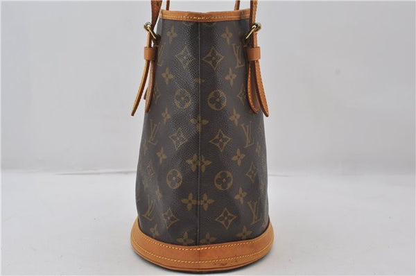 Authentic Louis Vuitton Monogram Bucket PM Shoulder Tote Bag M42238 LV 9379E