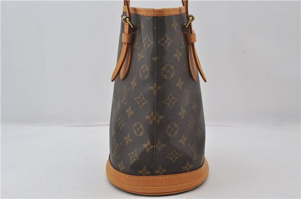 Authentic Louis Vuitton Monogram Bucket PM Shoulder Tote Bag M42238 LV 9379E