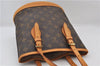 Authentic Louis Vuitton Monogram Bucket PM Shoulder Tote Bag M42238 LV 9379E