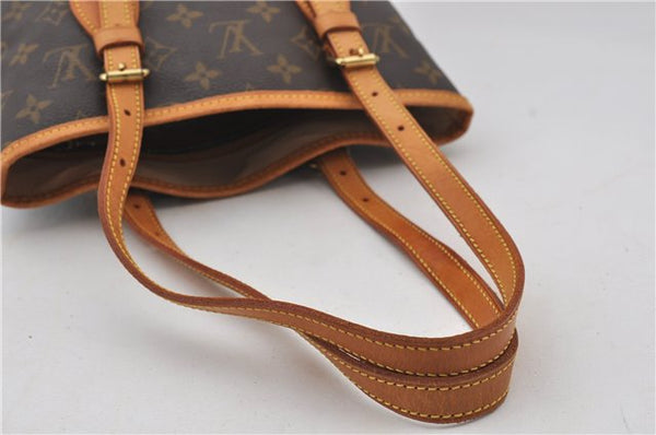 Authentic Louis Vuitton Monogram Bucket PM Shoulder Tote Bag M42238 LV 9379E