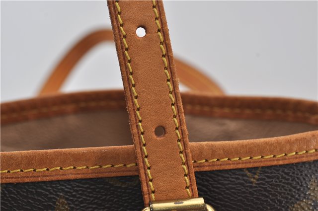 Authentic Louis Vuitton Monogram Bucket PM Shoulder Tote Bag M42238 LV 9379E