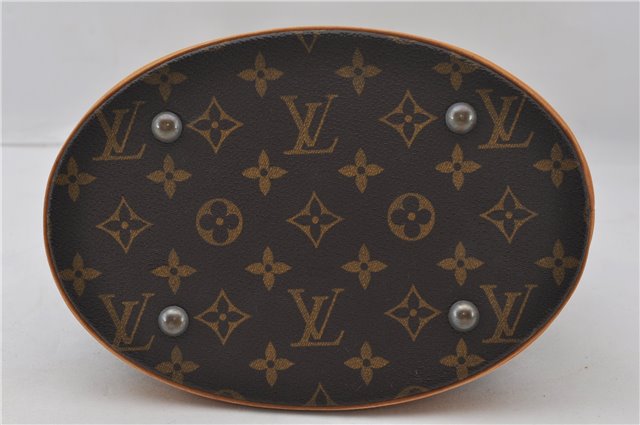 Authentic Louis Vuitton Monogram Bucket PM Shoulder Tote Bag M42238 LV 9379E