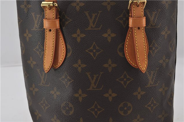Authentic Louis Vuitton Monogram Bucket PM Shoulder Tote Bag M42238 LV 9379E