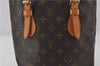Authentic Louis Vuitton Monogram Bucket PM Shoulder Tote Bag M42238 LV 9379E