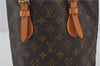 Authentic Louis Vuitton Monogram Bucket PM Shoulder Tote Bag M42238 LV 9379E