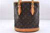 Authentic Louis Vuitton Monogram Bucket PM Shoulder Tote Bag M42238 LV 9381E