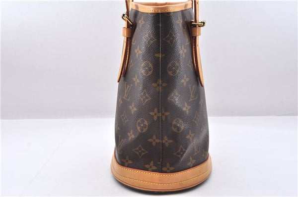 Authentic Louis Vuitton Monogram Bucket PM Shoulder Tote Bag M42238 LV 9381E