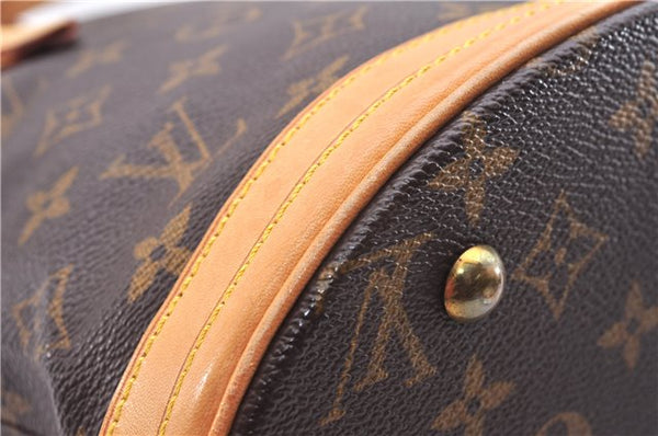 Authentic Louis Vuitton Monogram Bucket PM Shoulder Tote Bag M42238 LV 9381E