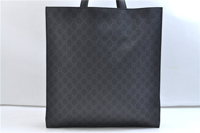 Authentic GUCCI Sherry Line 2Way Tote Bag GG PVC Leather 495559 Black 9382E