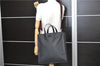 Authentic GUCCI Sherry Line 2Way Tote Bag GG PVC Leather 495559 Black 9382E