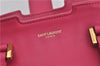 Authentic SAINT LAURENT Petit Cabas 2Way Shoulder Hand Bag Leather Pink 9383E