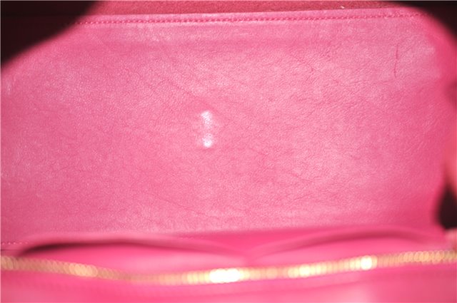 Authentic SAINT LAURENT Petit Cabas 2Way Shoulder Hand Bag Leather Pink 9383E