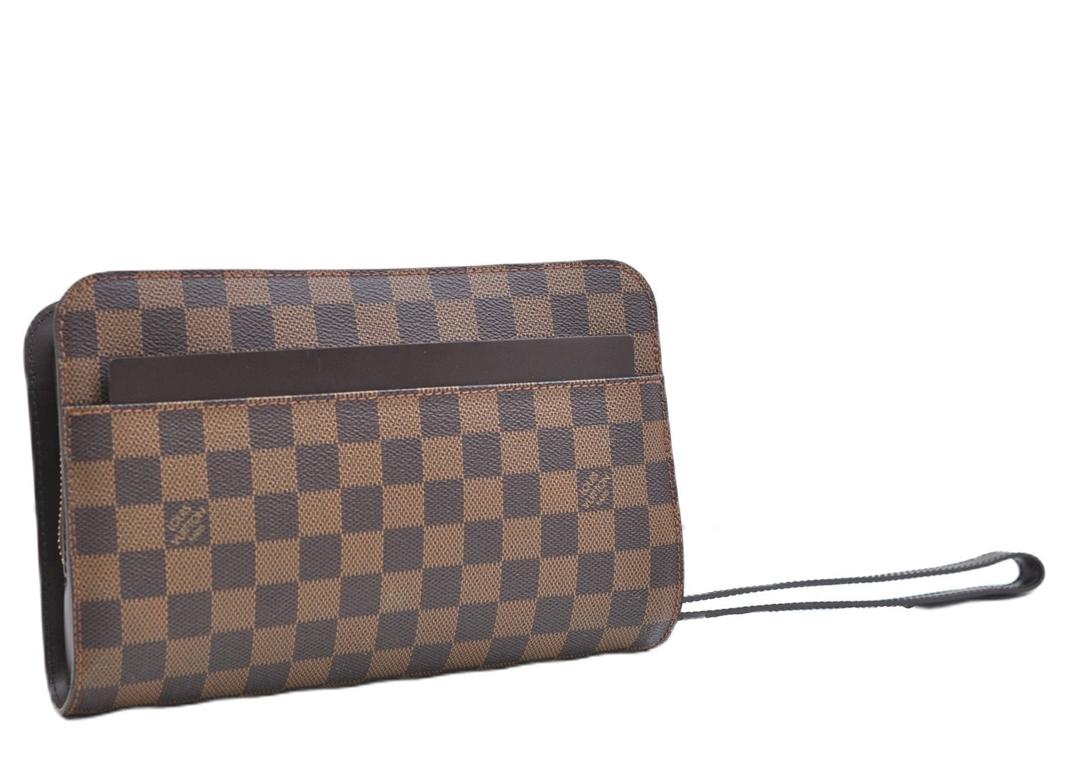 Authentic Louis Vuitton Damier Saint Louis Clutch Hand Bag Purse N51993 LV 9384E