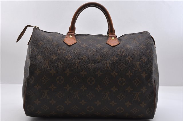 Authentic Louis Vuitton Monogram Speedy 35 Hand Bag M41524 LV 9385C