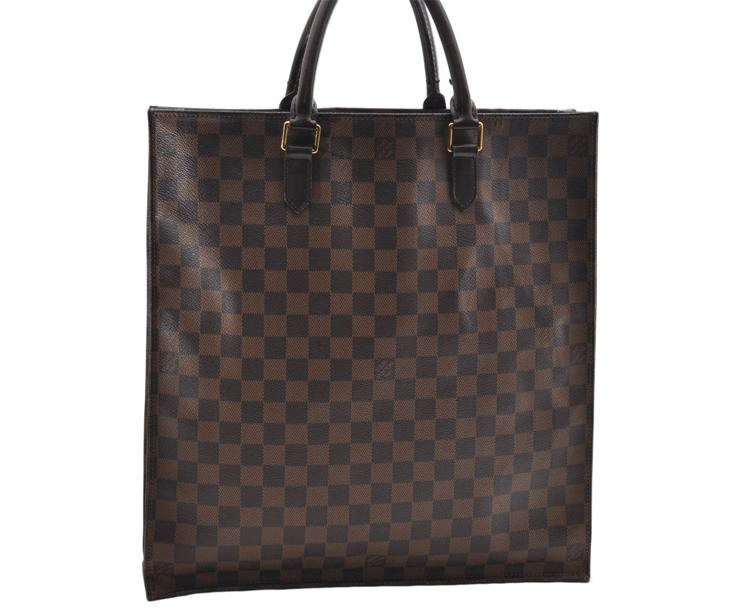 Authentic Louis Vuitton Damier Sac Plat Hand Bag N51140 LV 9385D