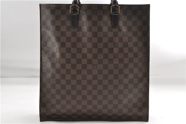Authentic Louis Vuitton Damier Sac Plat Hand Bag N51140 LV 9385D