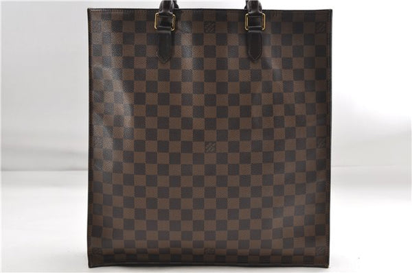 Authentic Louis Vuitton Damier Sac Plat Hand Bag N51140 LV 9385D