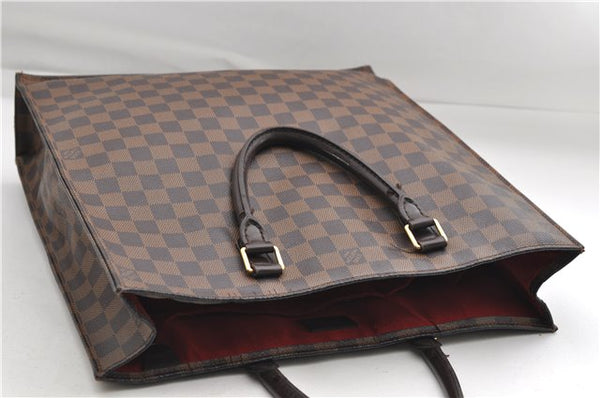 Authentic Louis Vuitton Damier Sac Plat Hand Bag N51140 LV 9385D