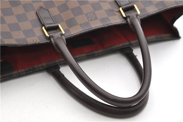 Authentic Louis Vuitton Damier Sac Plat Hand Bag N51140 LV 9385D