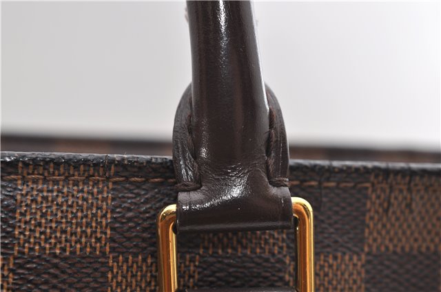 Authentic Louis Vuitton Damier Sac Plat Hand Bag N51140 LV 9385D