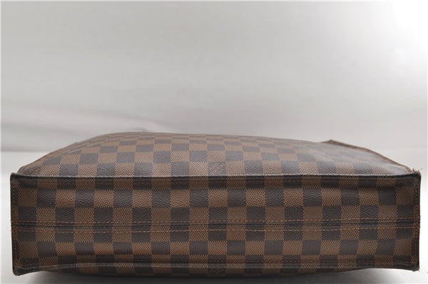 Authentic Louis Vuitton Damier Sac Plat Hand Bag N51140 LV 9385D