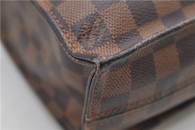 Authentic Louis Vuitton Damier Sac Plat Hand Bag N51140 LV 9385D