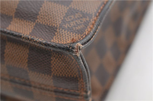 Authentic Louis Vuitton Damier Sac Plat Hand Bag N51140 LV 9385D