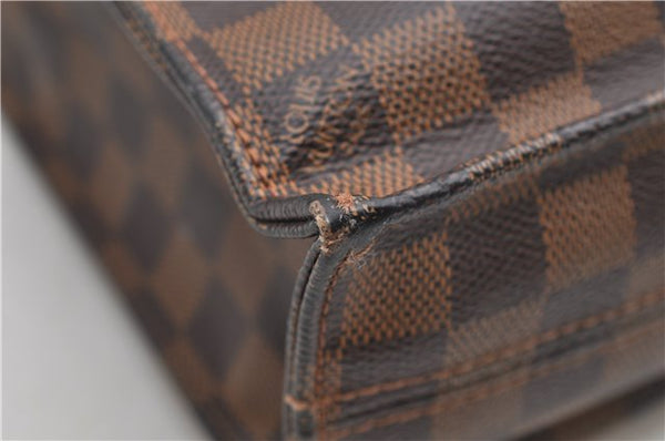 Authentic Louis Vuitton Damier Sac Plat Hand Bag N51140 LV 9385D