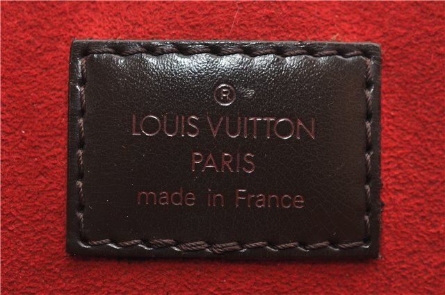 Authentic Louis Vuitton Damier Sac Plat Hand Bag N51140 LV 9385D