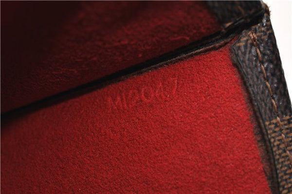 Authentic Louis Vuitton Damier Sac Plat Hand Bag N51140 LV 9385D