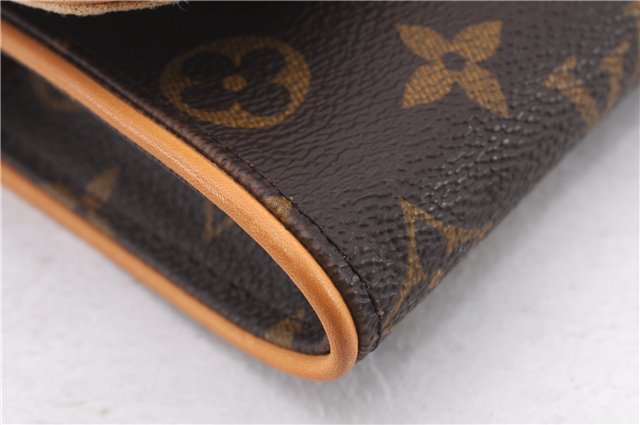 Authentic Louis Vuitton Monogram Pochette Twin PM Shoulder Bag M51854 LV 9385E