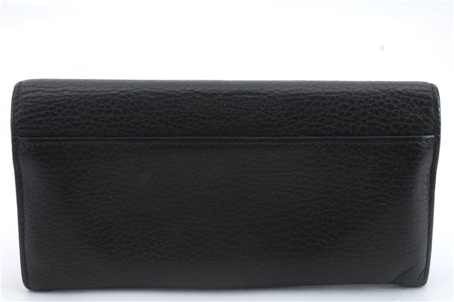 Authentic GUCCI Long Bifold Wallet Purse Leather 352352 Black 9387C