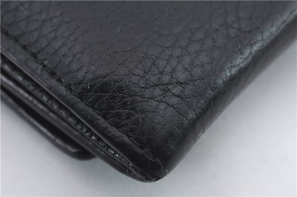 Authentic GUCCI Long Bifold Wallet Purse Leather 352352 Black 9387C