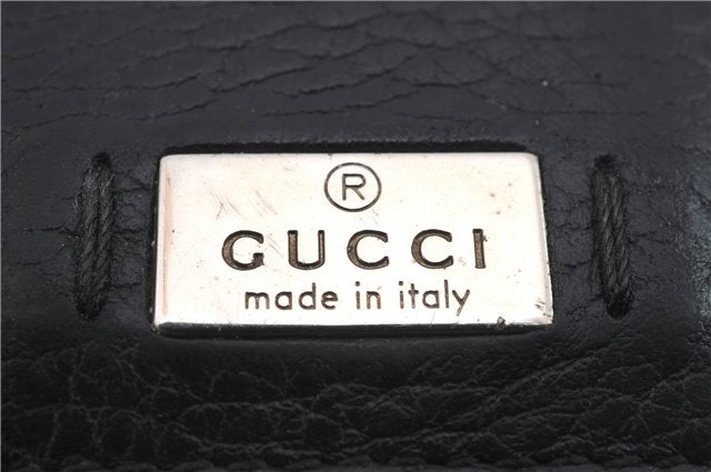 Authentic GUCCI Long Bifold Wallet Purse Leather 352352 Black 9387C